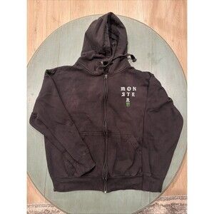 Monster Energy Beverage Co. Black Hooded Zip-Up Sweatshirt XL